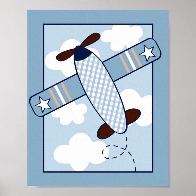 Impression pour la nurserie d'avion Little Aviator (Devant)