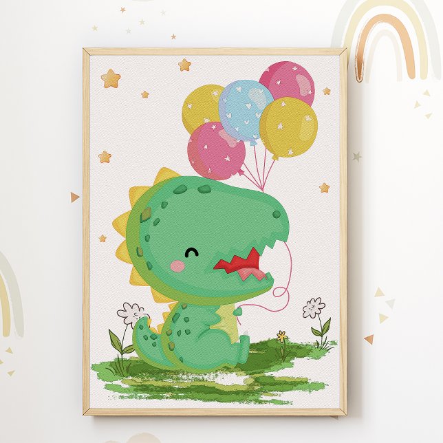Impression pour nurserie dinosaure en ballon affic (Créateur téléchargé)