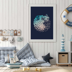 Impression Puffer Fish Impression murale de tune
