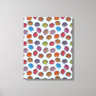 Impression Rose pointillée, Modèle Floral Moderne