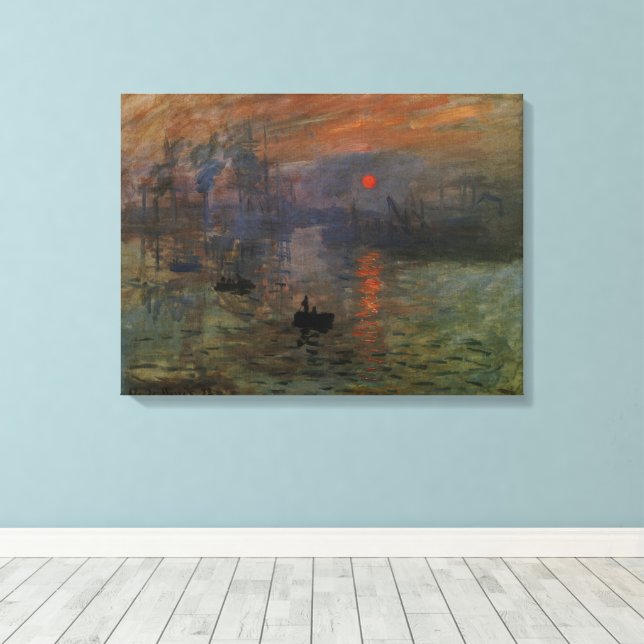 Impression Soleil levant de Claude Monet, Art vint (Insitu (Plancher de Bois))