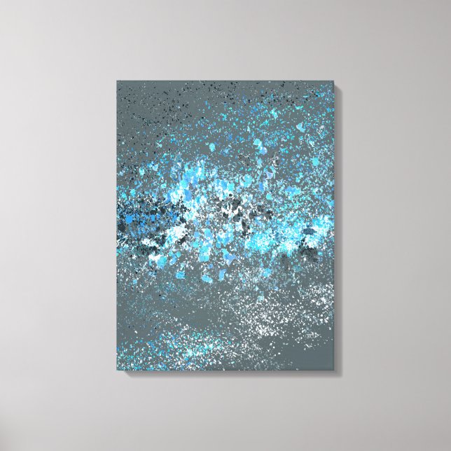 Impression Stretched.canvas en bleu et vert. (Recto)