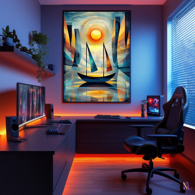 Impression Sunrise - Chef-d'œuvre cubiste inspiré (Créateur téléchargé)