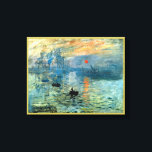 Impression Sunrise par Claude Monet<br><div class="desc">Impression Sunrise dépeint le port du Havre qui se trouve être la ville natale de Claude Monet. Le médium utilisé pour ce travail est l'huile sur toile. Il a été peint en 1872 et est le tableau le plus célèbre du port. L'oeuvre originale est exposée au Musée Marmottan Monet, à...</div>