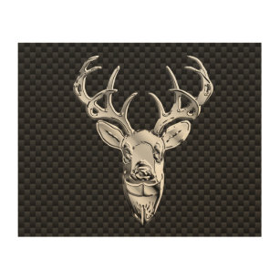 Impression Sur Bois Argent Deer Buck sur l'impression en fibre de carb