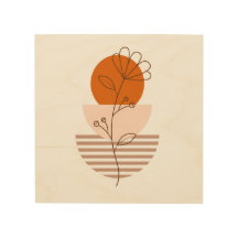 Arte boho flor en un atardecer