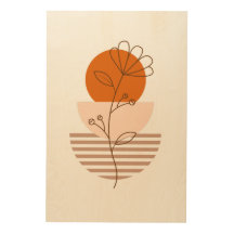 Arte boho flor en un atardecer