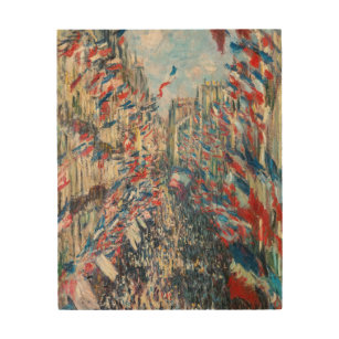 Impression Sur Bois Claude Monet - La Rue Montorgueil - Paris