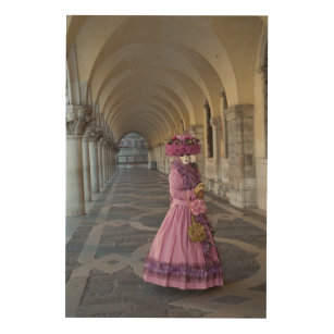 Impression Sur Bois Costume de carnaval féminin, Venise