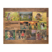 Impression Sur Bois Create your own rustic wood family photo collage (Devant)