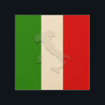 Impression Sur Bois Drapeau italien<br><div class="desc">Un cadeau idéal pour tous ceux qui sont patriotes de leur pays !</div>
