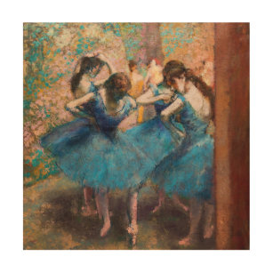 Impression Sur Bois Edgar Degas - Danseurs en bleu
