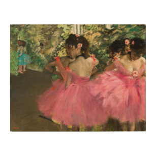 Impression Sur Bois Edgar Degas - Danseurs en rose