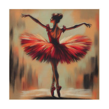 Elégant Pastel Ballerina en Tutu rouge