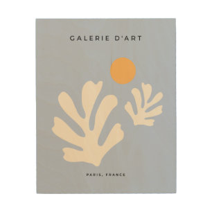 Impression Sur Bois Feuilles Et Bouts De Soleil Coupés Abstraits Forme
