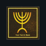 Impression Sur Bois Flamme de Menorah<br><div class="desc">Un rendu numérique brun et or de la menorah juive à sept branches (hébreu : מְ נ וֹ רָ ‎). Ajoutez votre propre texte. La menorah à sept branches, utilisée dans le sanctuaire portatif mis en place par Moïse dans le désert et plus tard dans le Temple de Jérusalem, est...</div>