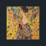 Impression Sur Bois Gustav Klimt - Dame avec ventilateur<br><div class="desc">Dame avec ventilateur - Gustav Klimt,  Huile sur toile,  1917-1918</div>
