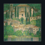 Impression Sur Bois Gustav Klimt - Église à Cassone<br><div class="desc">Église à Cassone / Paysage avec Cyprès - Gustav Klimt,  Huile sur toile,  1913</div>