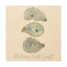 Huîtres aquarelle - Conception verticale