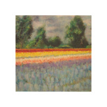 Jacinthes et triptyque 1/3 de paysage de fleur de