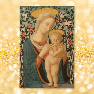 Impression Sur Bois Madonna Enfant Jésus Vierge Marie Peinture Vintage