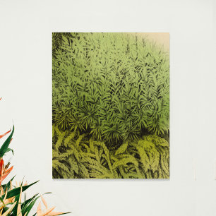 Impression Sur Bois Moss Dessin avec revêtement vert imprimé en bois