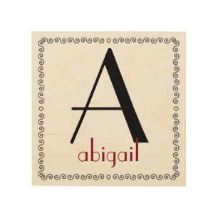 Impression Sur Bois Nom personnalisé Monogramme sur bois