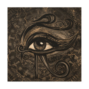 Impression Sur Bois Oeil égyptien de l'art numérique de Horus - de