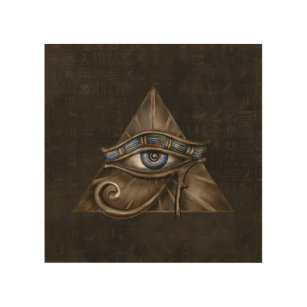 Impression Sur Bois Oeil égyptien de l'art numérique de Horus - de