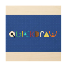 Œuvre d'art en bois QUICKDRAW 12x12 pour mur