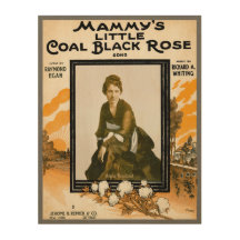 Peu de rose de noir de charbon de la maman