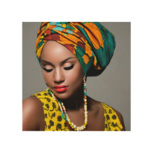 Portrait de foulard coloré de la femme noire afric
