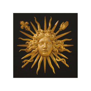 Impression Sur Bois Symbole de Louis XIV le Roi Soleil