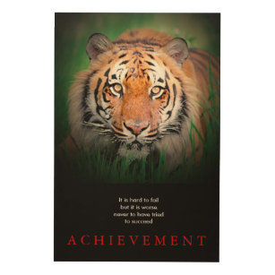 Impression Sur Bois Tiger Motivation Réussite