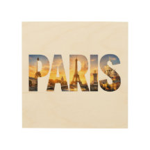 Toile d'art de Paris en bois