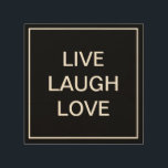 Impression Sur Bois Toile en bois avec le rire vivant inspiré de la<br><div class="desc">Toile en bois avec amour vivant inspiré de rire de la citation |. Décoration de maison ou de bureau. Décor noir et naturel moderne.</div>