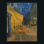 Impression Sur Bois Vincent van Gogh - Café Terrasse en soirée<br><div class="desc">Café Terrasse sur la Place du Forum à la Nuit - Vincent van Gogh,  1888</div>