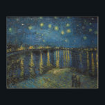 Impression Sur Bois Vincent van Gogh - Nuit étoilée sur le Rhône<br><div class="desc">Nuit étoilée sur le Rhône / Nuit étoilée sur le Rhône - Vincent van Gogh,  Huile sur toile,  1888,  Arles</div>