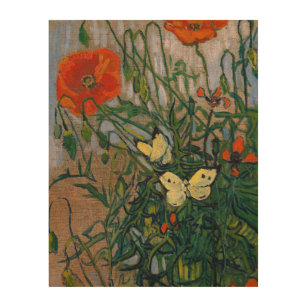 Impression Sur Bois Vincent van Gogh - Papillons et papillons