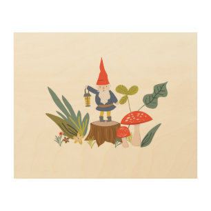 Impression Sur Bois Woodland Gnome