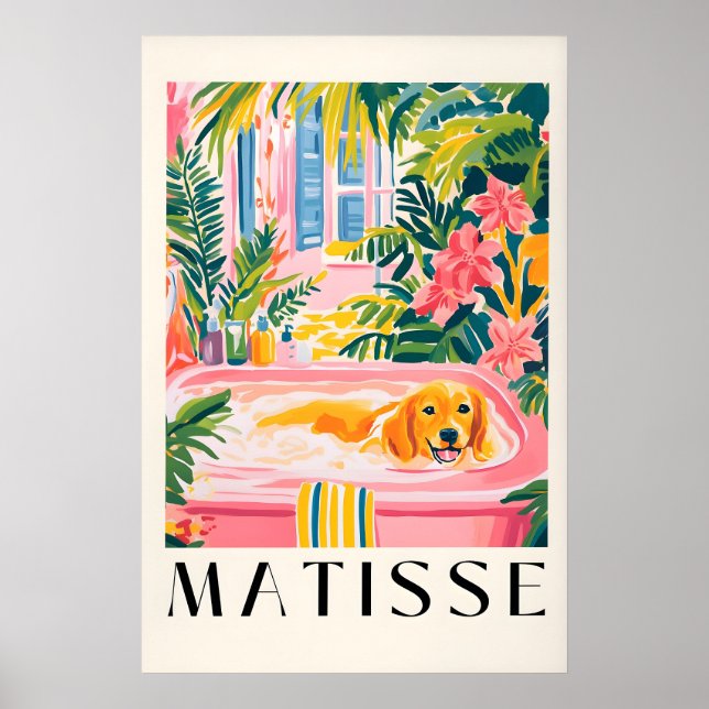 Impression sur papier du Golden Retriever dans la  (Devant)