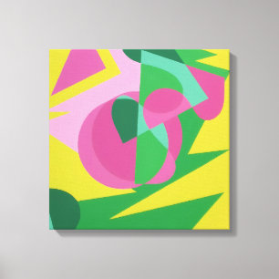 Impression sur toile à fond jaune Acte d'équilibre