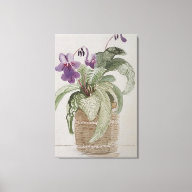 Impression sur toile à l'aquarelle de Primevère du (Recto)