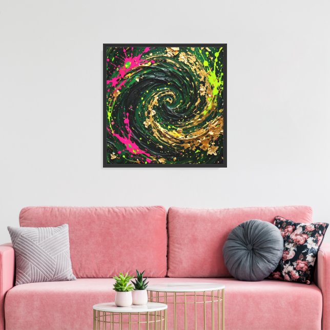 Impression sur toile abstraite avec éclaboussures  (Insitu(Salon))