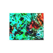 Impression sur toile abstraite bleu vif étirée,Bri
