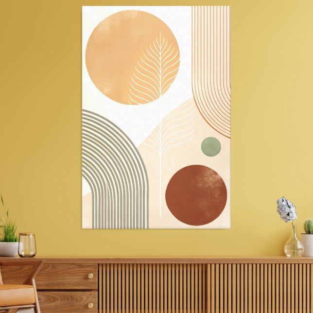 Impression sur toile abstraite boho 40" x 60" Art  (Insitu(Salon))