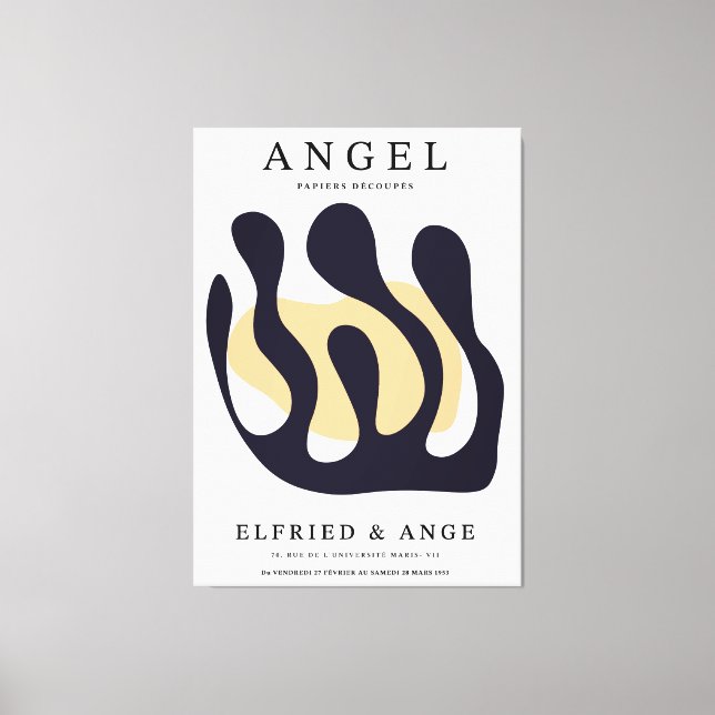 Impression sur toile abstraite en papier découpé M (Recto)