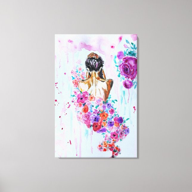 Impression sur toile Âme de fleurs (Recto)