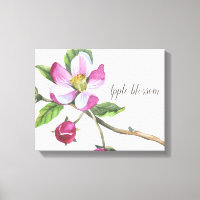 Impression sur toile aquarelle Fleur de pommier