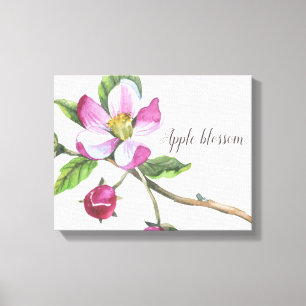 Impression sur toile aquarelle Fleur de pommier